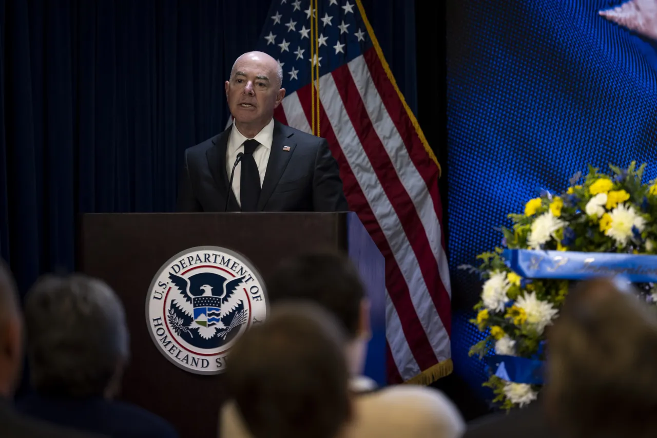 Image: DHS Secretary Alejandro Mayorkas Attends ICE Valor Memorial and Wreath Laying  (024)