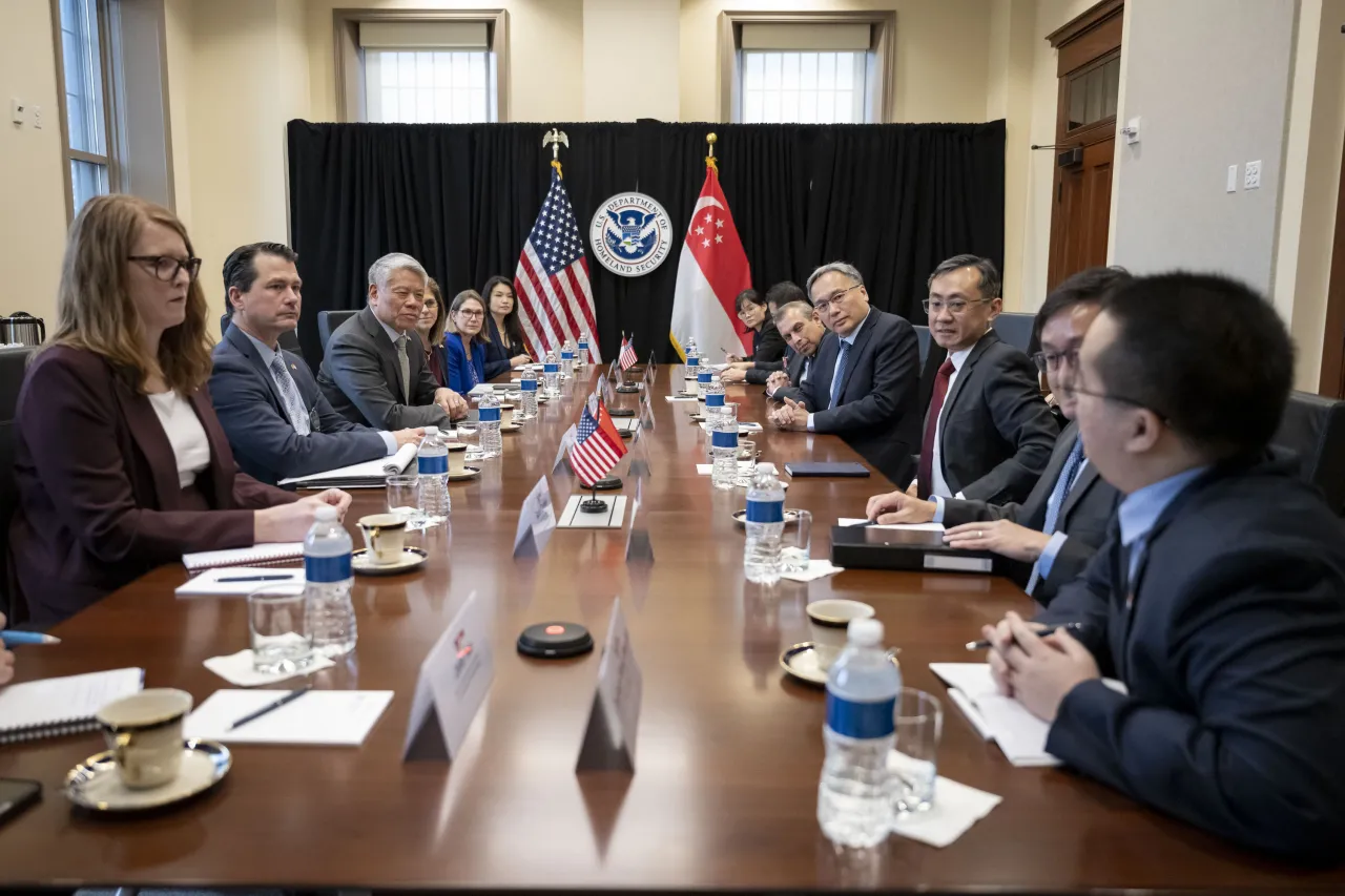 Image: DHS Deputy Secretary John Tien Participates in a Bilat with Singapore Permanent Secretary Mr. Pang Kin Keong  (006)