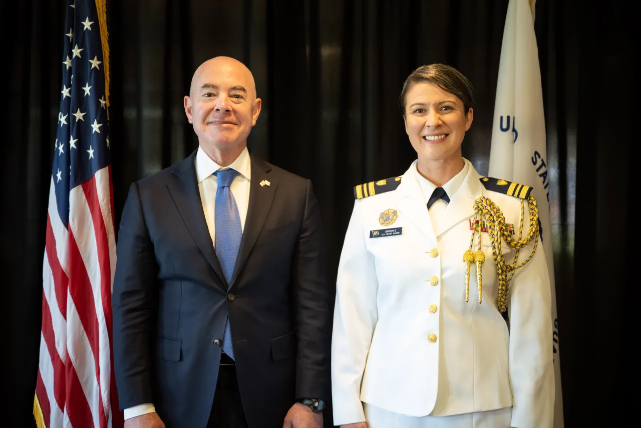 Image: DHS Secretary Alejandro Mayorkas Delivers Remarks at USCG Academy Commencement Address 2023 (091)