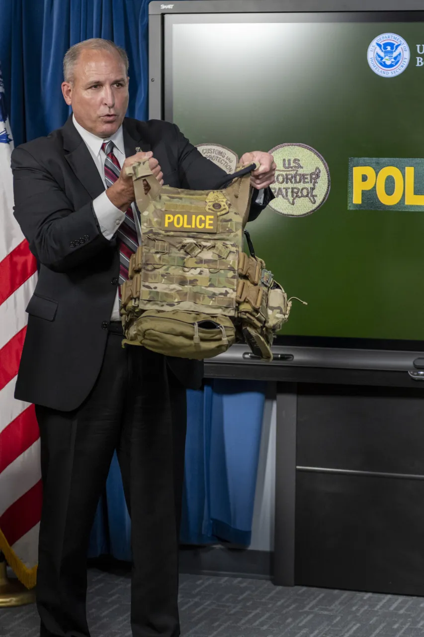 Image: Acting CBP Commissioner Mark Morgan Displays Identifying Markings on Officer Gear (1)