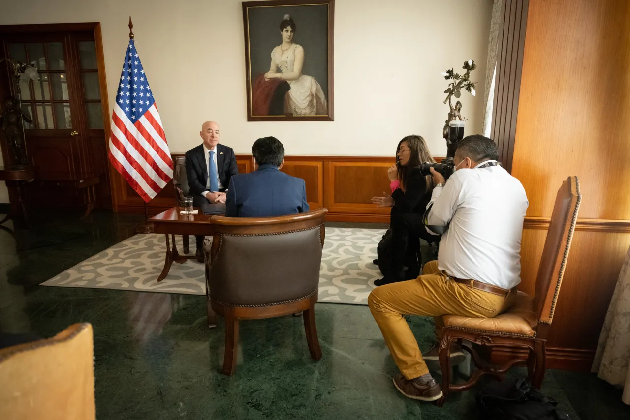 Image: DHS Secretary Alejandro Mayorkas Conducts Media Interview (003)