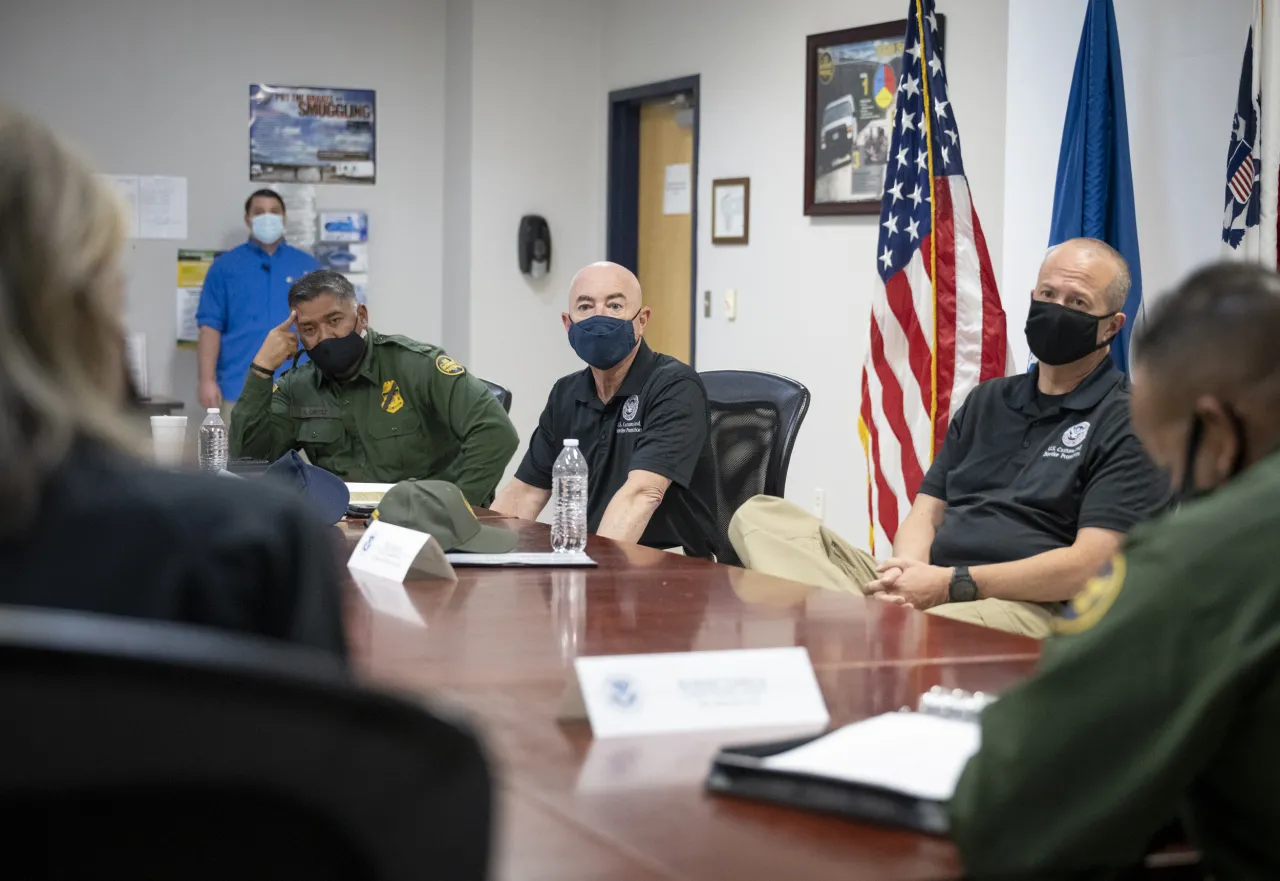 Image: DHS Secretary Alejandro Mayorkas Attends an Operational Brief (6)