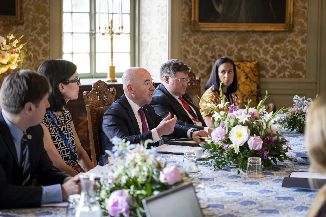 Image: DHS Secretary Alejandro Mayorkas Participates in a Bilateral Meeting with the Swedish Minister of Migration (033)