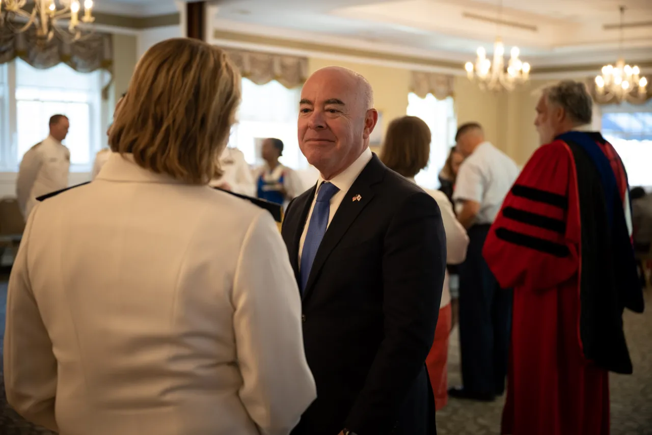 Image: DHS Secretary Alejandro Mayorkas Delivers Remarks at USCG Academy Commencement Address 2023 (093)