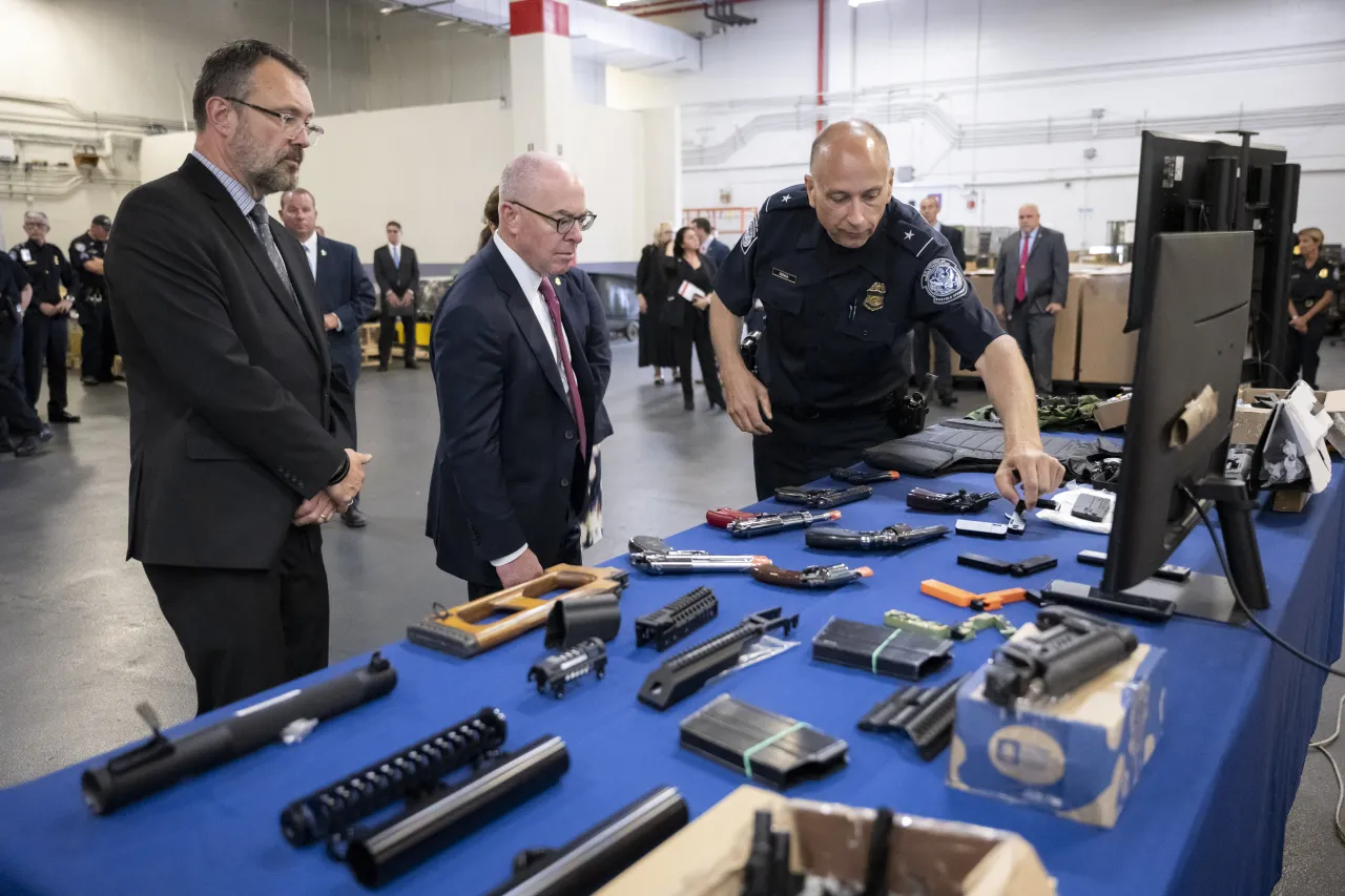 DHS Secretary Alejandro Mayorkas Tours The CBP IMF At JFK (055 ...