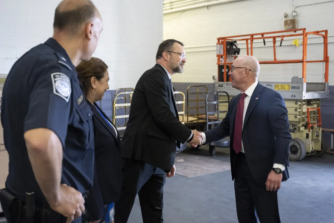 Image: DHS Secretary Alejandro Mayorkas Tours the CBP IMF at JFK (040)