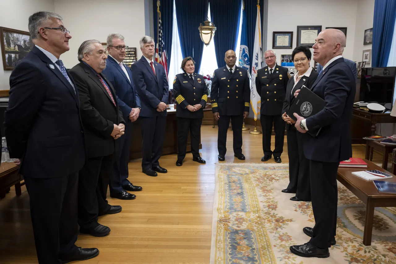 Image: DHS Secretary Alejandro Mayorkas Delivers Remarks During the National Fallen Firefighters Memorial Ceremony   (008)