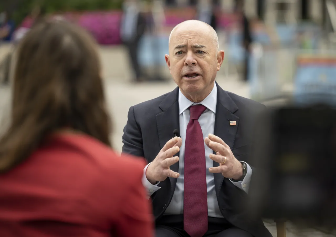 Image: DHS Secretary Alejandro Mayorkas Participates in MSNBC Interview (9)