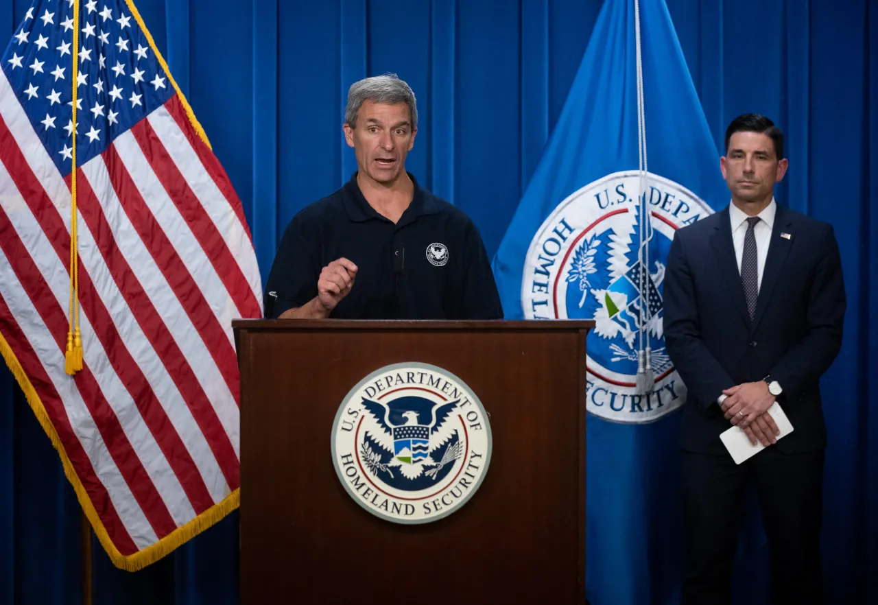 Image: DHS Press Briefing on Shooting of FPS Officers in California (9)