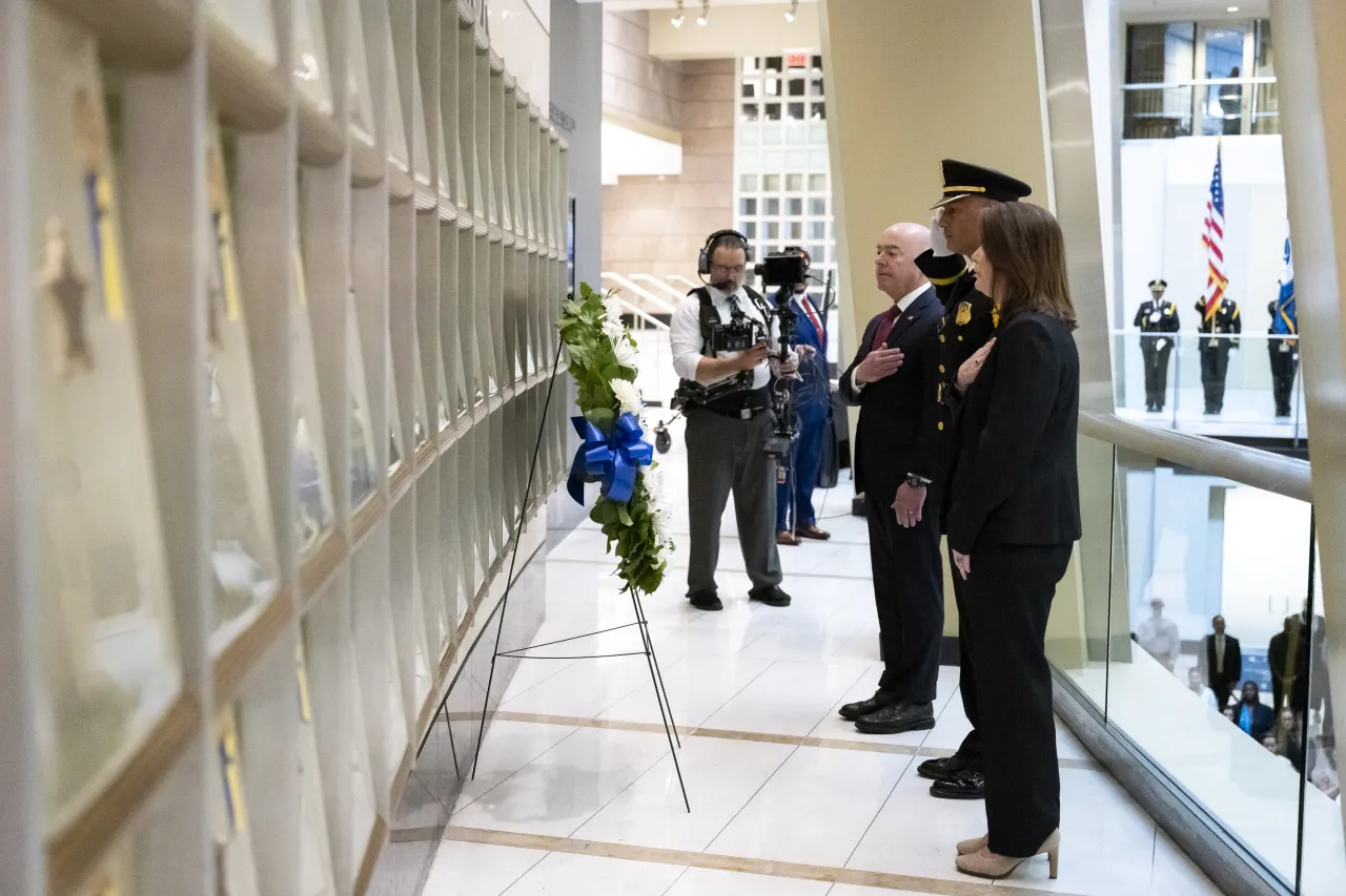 Image: DHS Secretary Alejandro Mayorkas Attends USSS Wall of Honor Ceremony  (024)