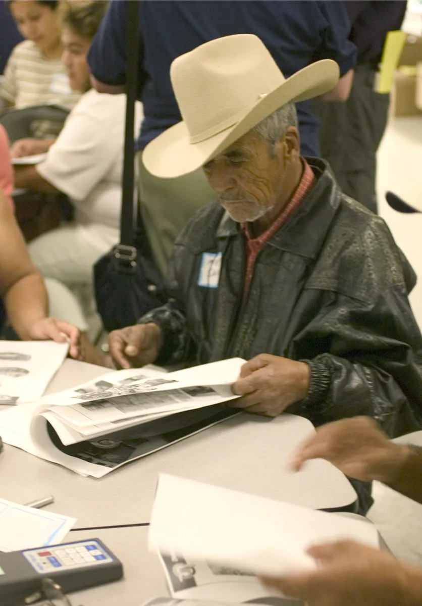 Image: A resident attends the FEMA long term recovery meeting