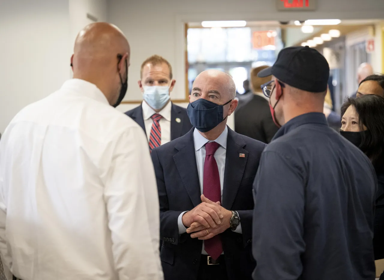 Image: DHS Secretary Alejandro Mayorkas Tours a FEMA DRC (17)