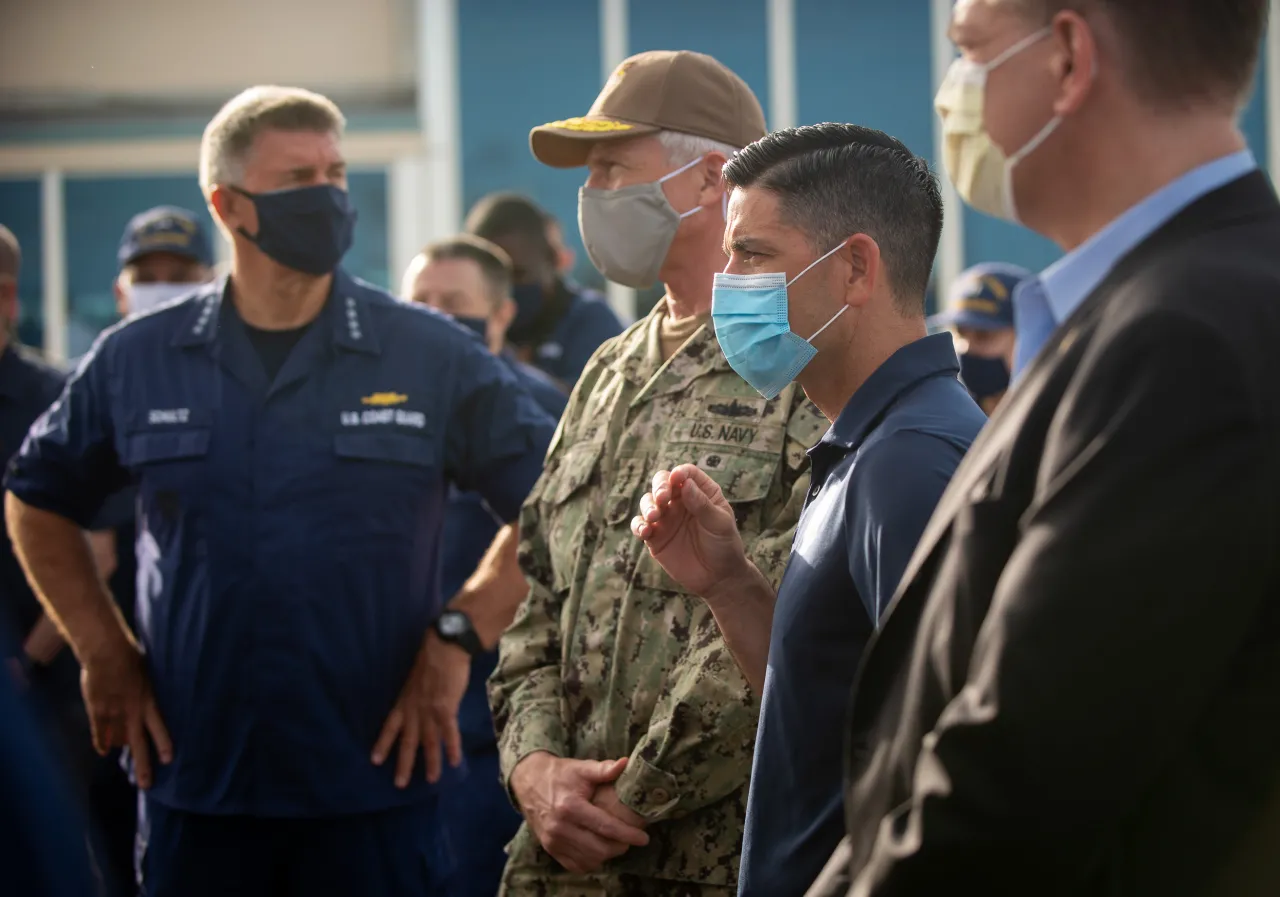 Image: Acting Secretary Wolf Joins USCG Cutter James in Offloading Narcotics (26)