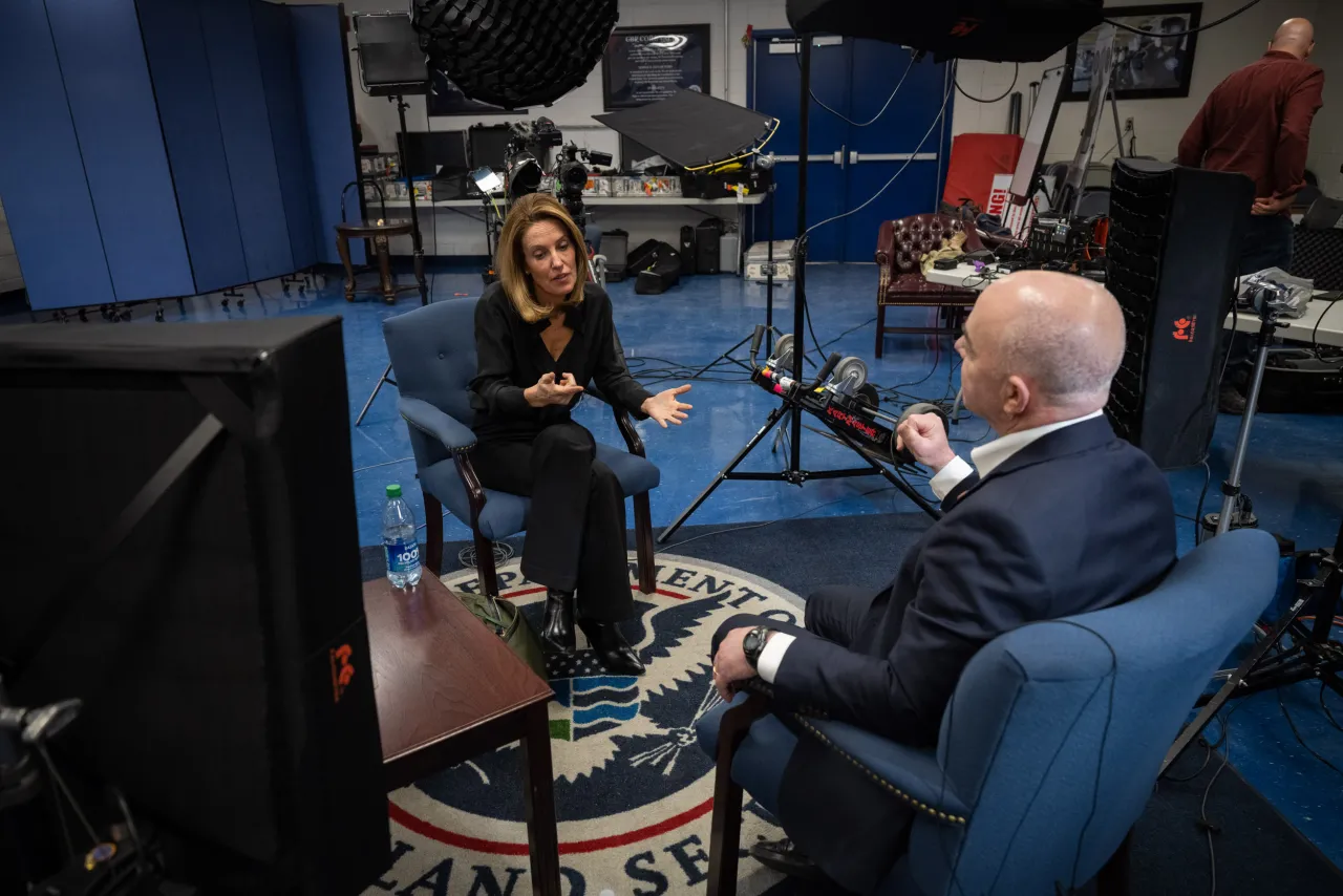 Image: DHS Secretary Alejandro Mayorkas Participates in 60 Minute Interview (010)