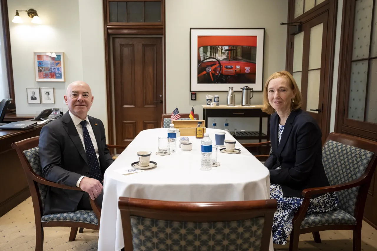 Image: DHS Secretary Alejandro Mayorkas Meets with German Ambassador Emily Haber  (005)