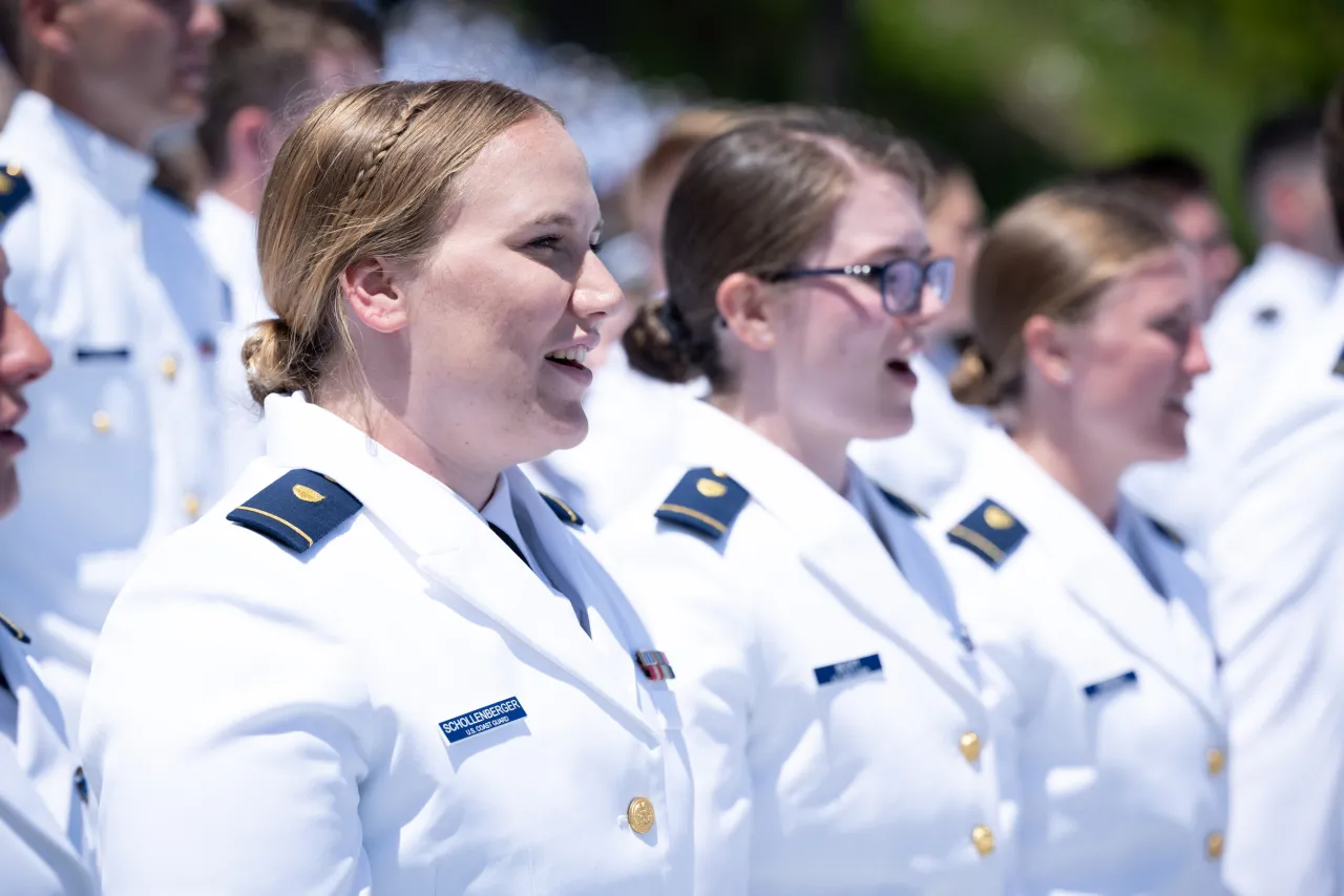 Image: DHS Secretary Alejandro Mayorkas Delivers Remarks at USCG Academy Commencement Address 2023 (062)