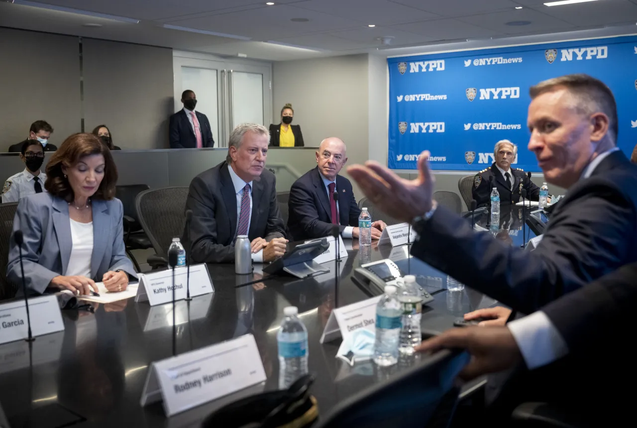 Image: DHS Secretary Alejandro Mayorkas Attends an NYPD Briefing (10)