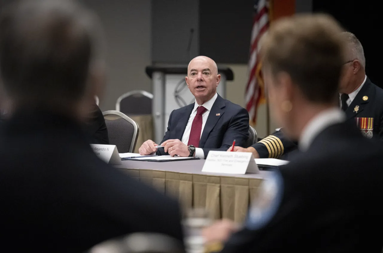 Image: DHS Secretary Alejandro Mayorkas Meets with International Association of Fire Chiefs Leadership (034)