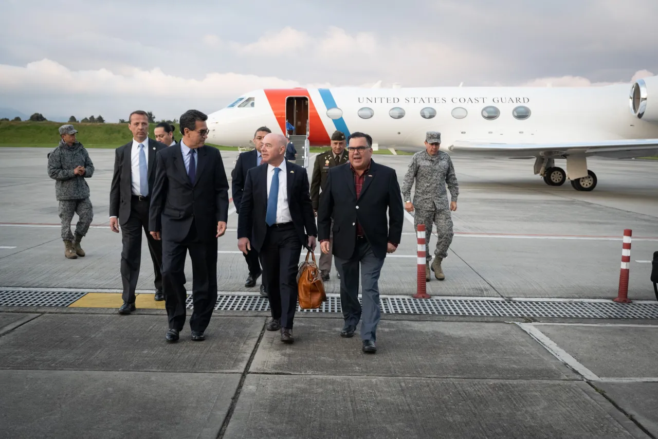 Image: DHS Secretary Alejandro Mayorkas Arrives in Bogota, Colombia (008)