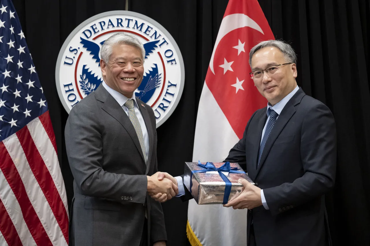 Image: DHS Deputy Secretary John Tien Participates in a Bilat with Singapore Permanent Secretary Mr. Pang Kin Keong  (010)