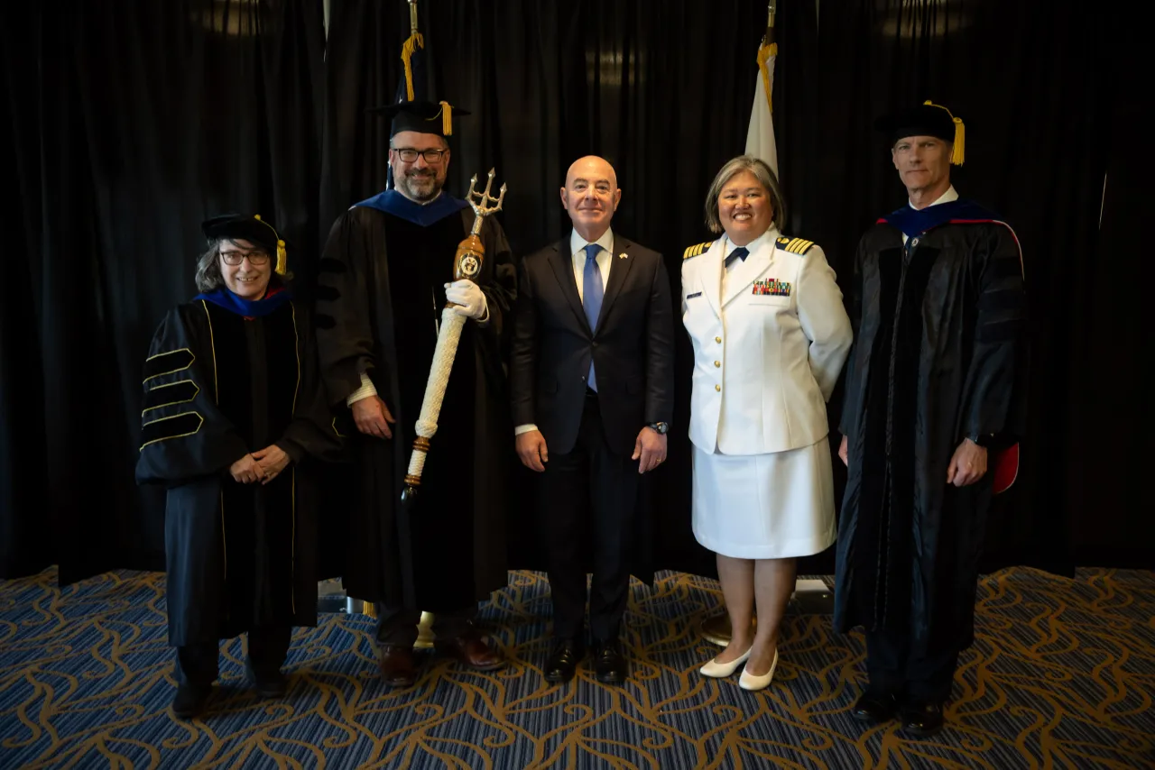 Image: DHS Secretary Alejandro Mayorkas Delivers Remarks at USCG Academy Commencement Address 2023 (079)