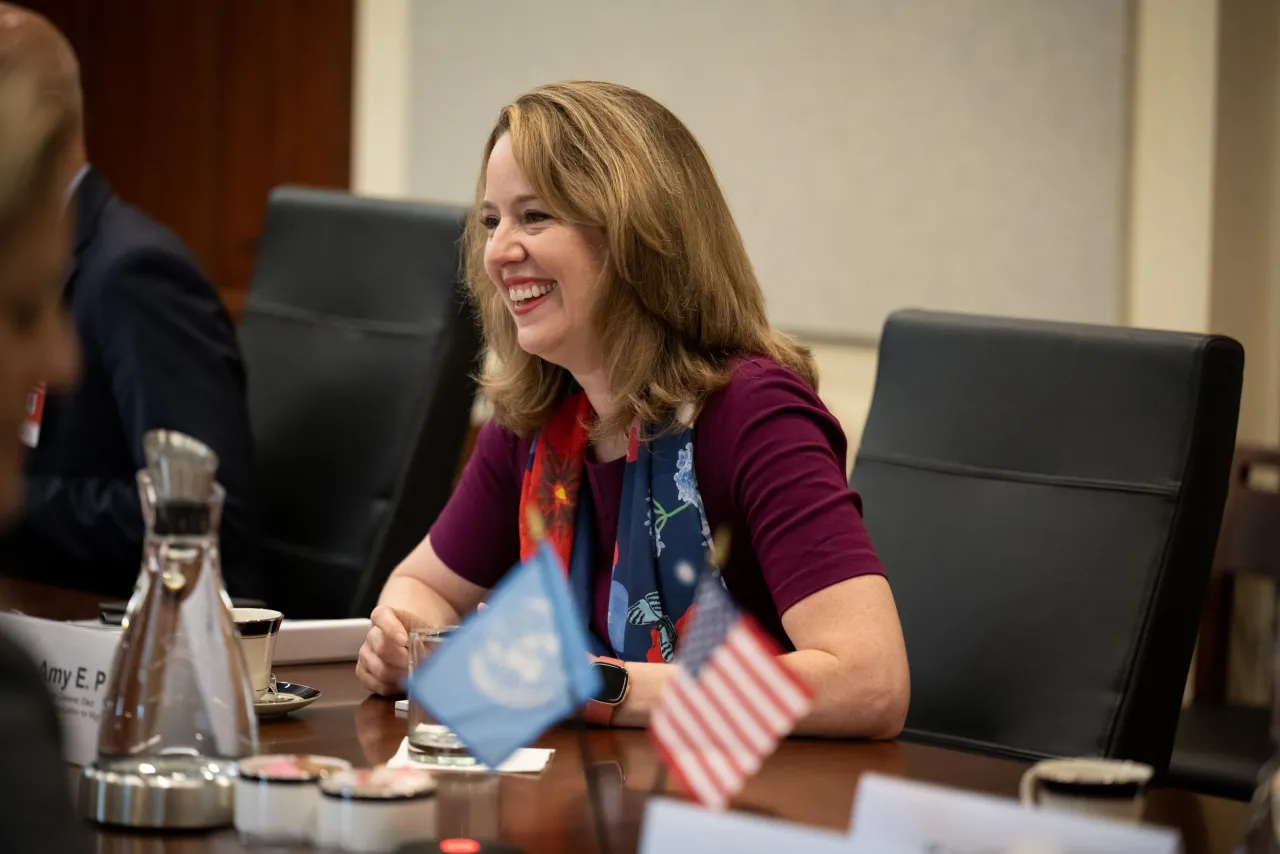 Image: DHS Secretary Alejandro Mayorkas Meets with the IOM Director General-Elect Amy Pope  (016)