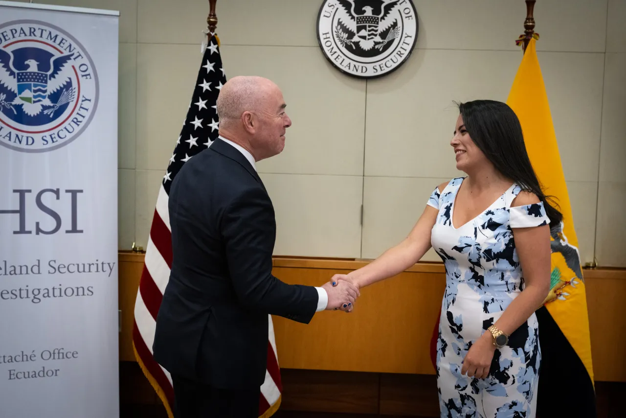 Image: DHS Secretary Alejandro Mayorkas Meets DHS Staff and Marine Detachment in Ecuador (046)