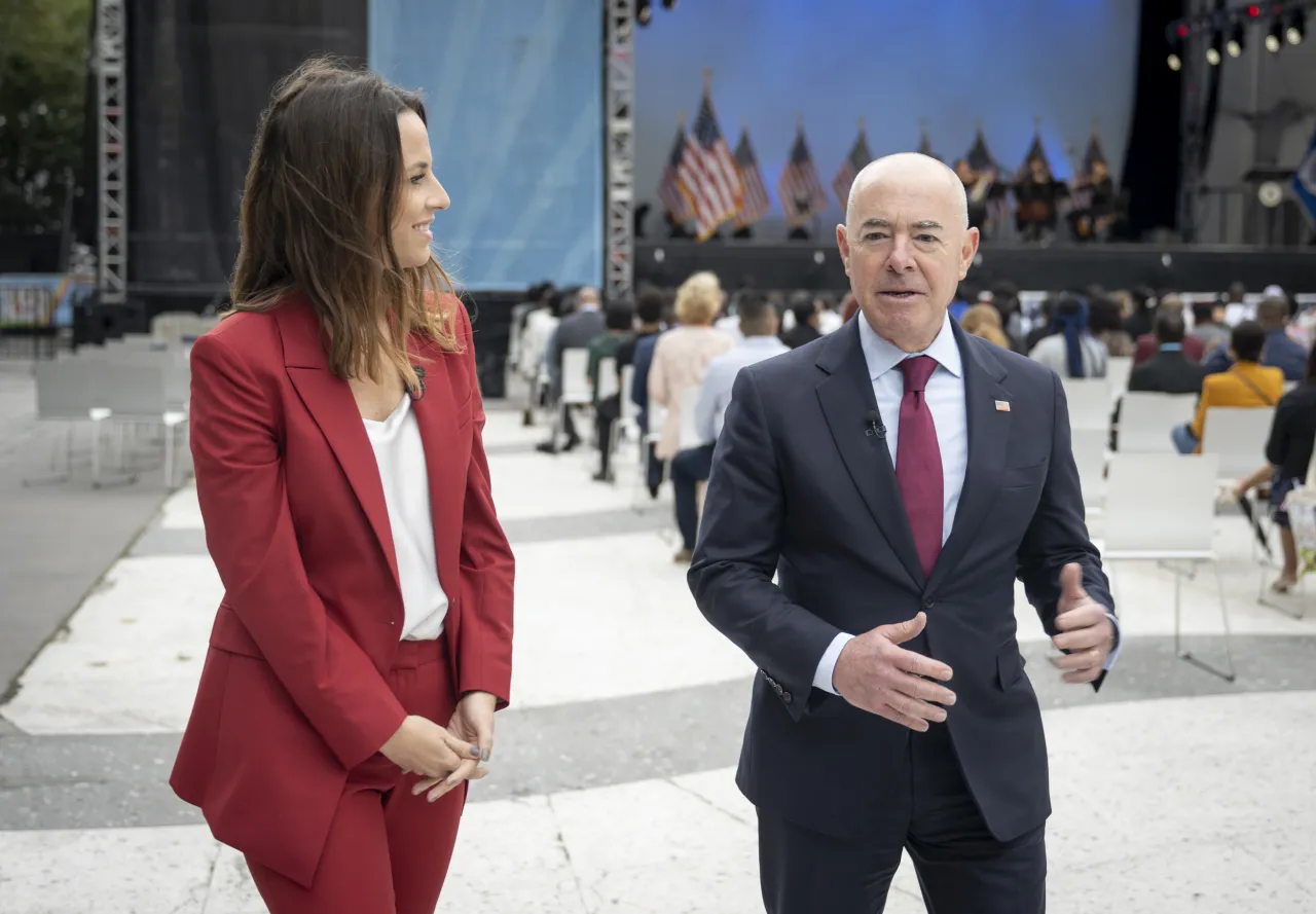 Image: DHS Secretary Alejandro Mayorkas Participates in MSNBC Interview (7)