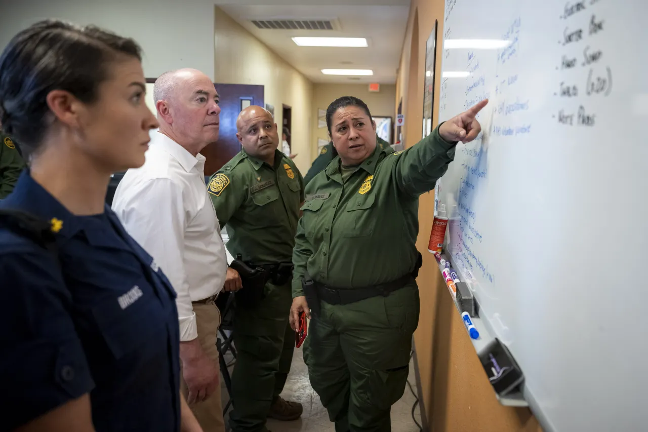 Image: DHS Secretary Alejandro Mayorkas Visits Camp Monument  (122)