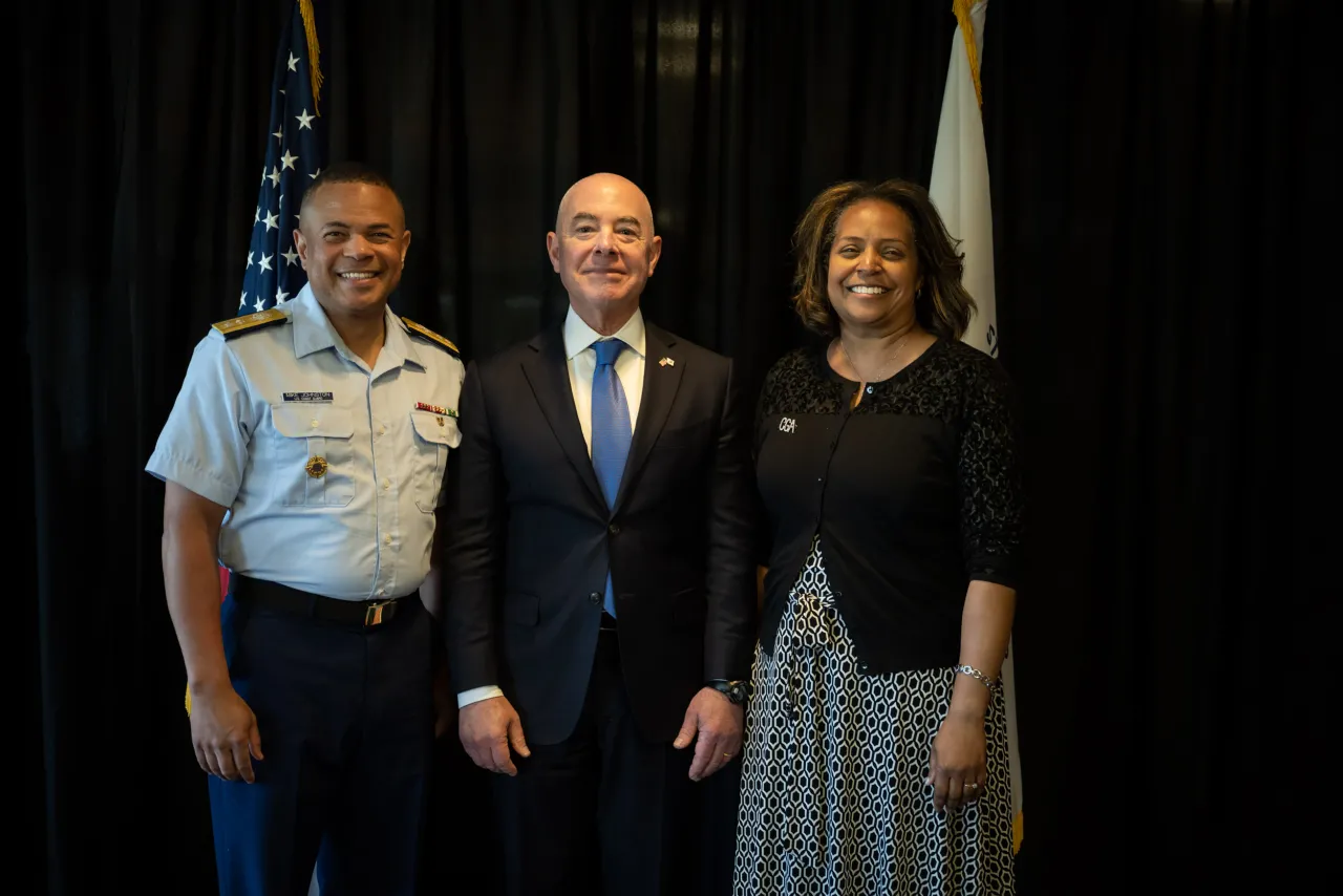 Image: DHS Secretary Alejandro Mayorkas Delivers Remarks at USCG Academy Commencement Address 2023 (071)