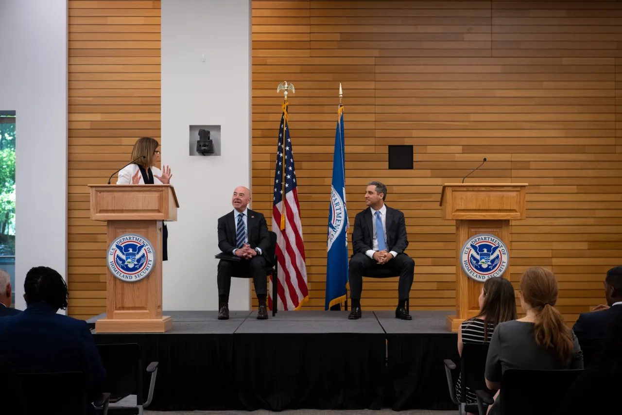 Image: DHS Secretary Alejandro Mayorkas Participates in Strategy, Policy, and Plans Town Hall (001)