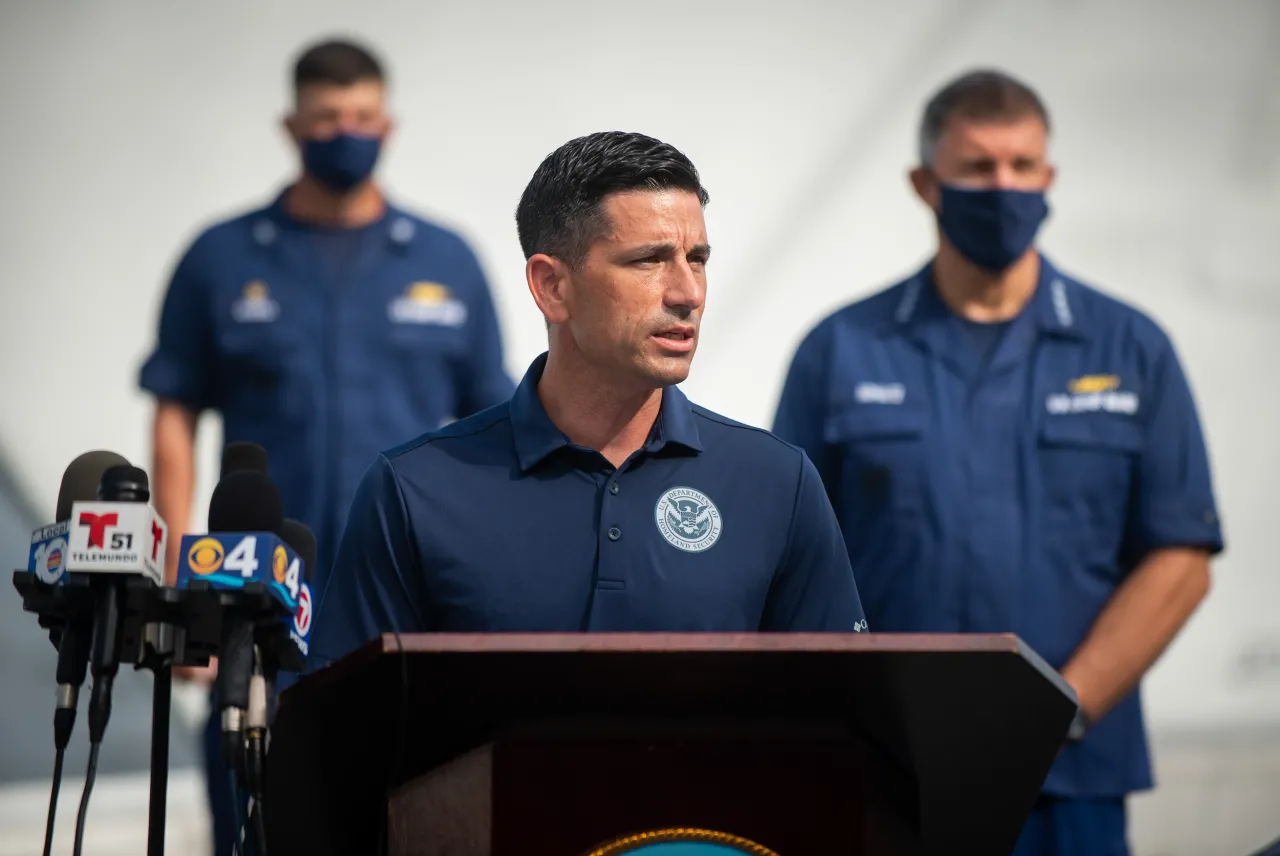 Image: Acting Secretary Wolf Joins USCG Cutter James in Offloading Narcotics (42)