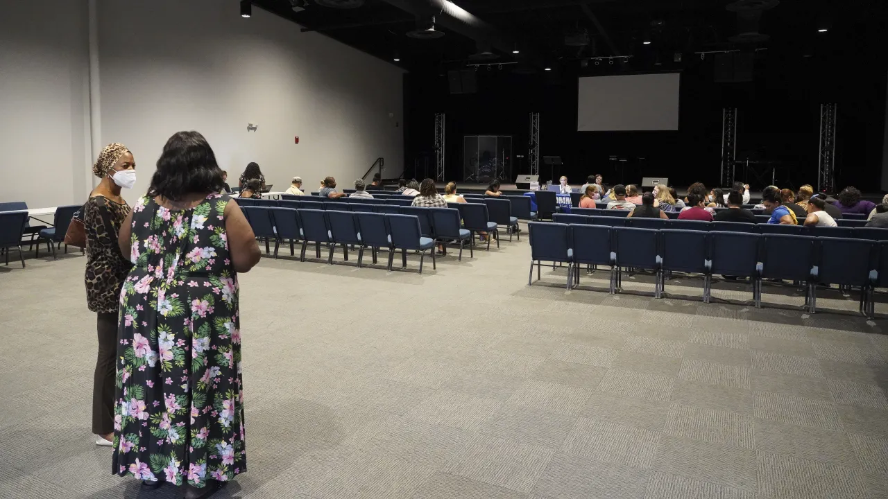 Image: FEMA Mobile Registration Intake Center at Harvest Time International in Sanford (6)