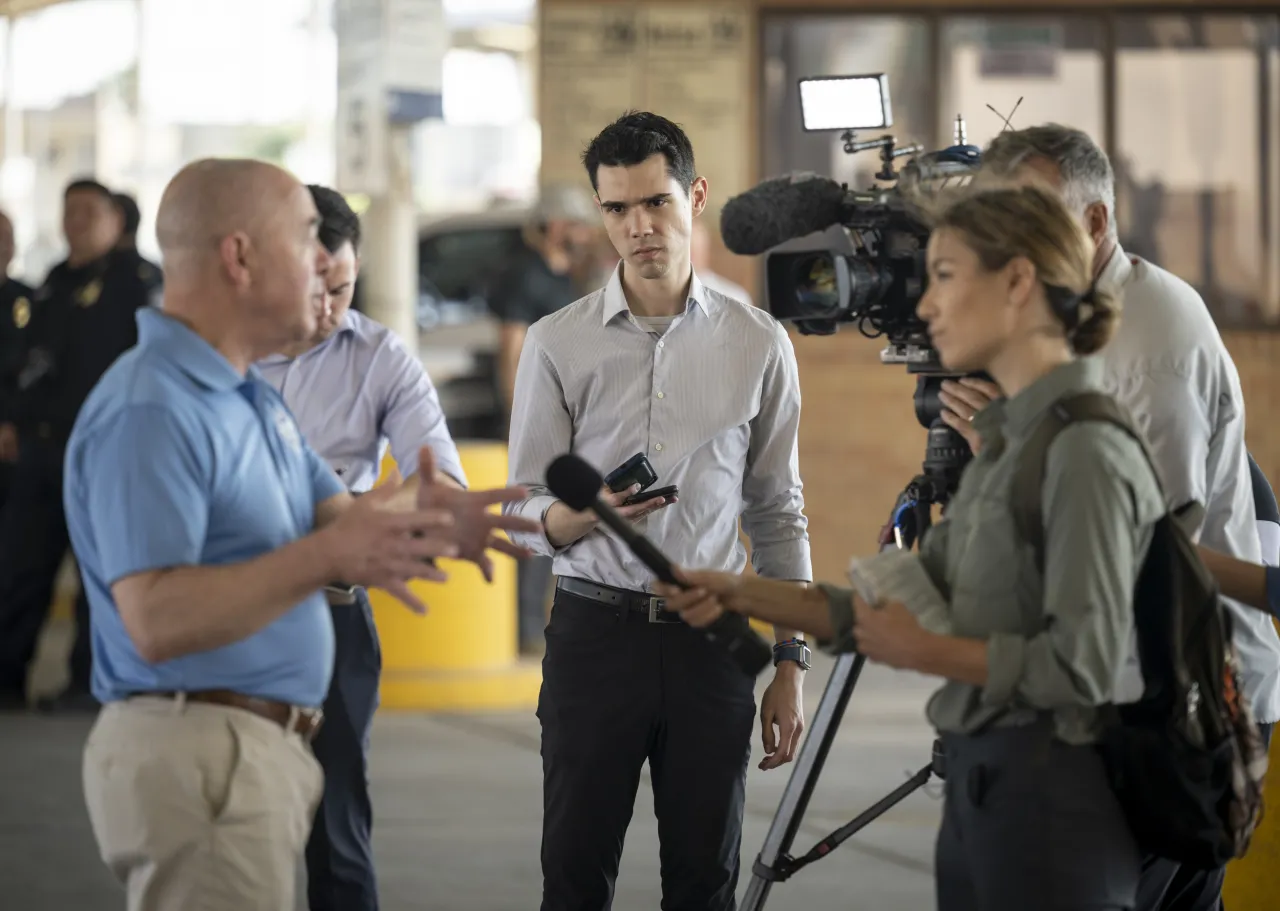 Image: DHS Secretary Alejandro Mayorkas Participates in Interview with Priscilla Alvarez (004)