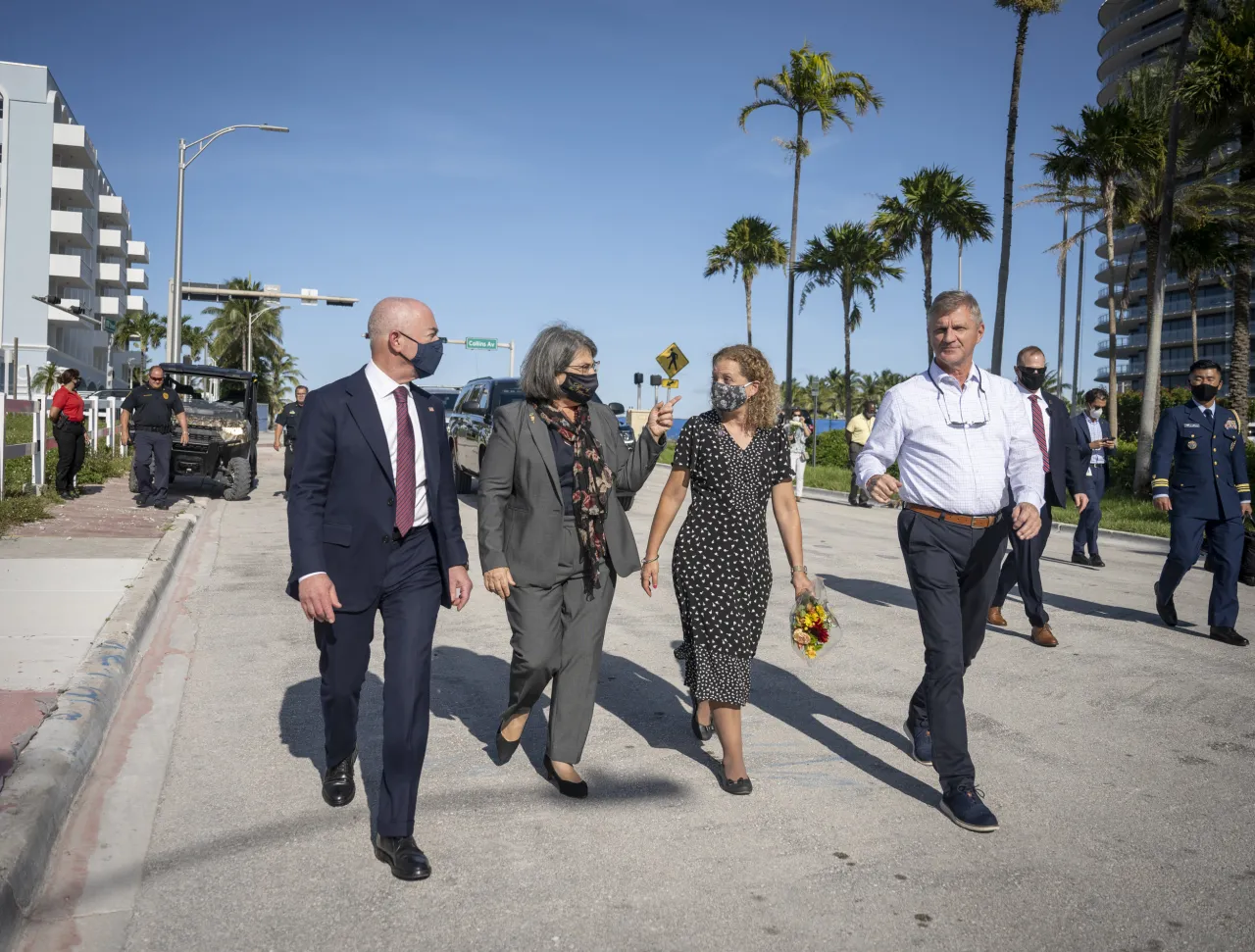 Image: DHS Secretary Alejandro Mayorkas Visits Surfside Condo Collapse Site (3)