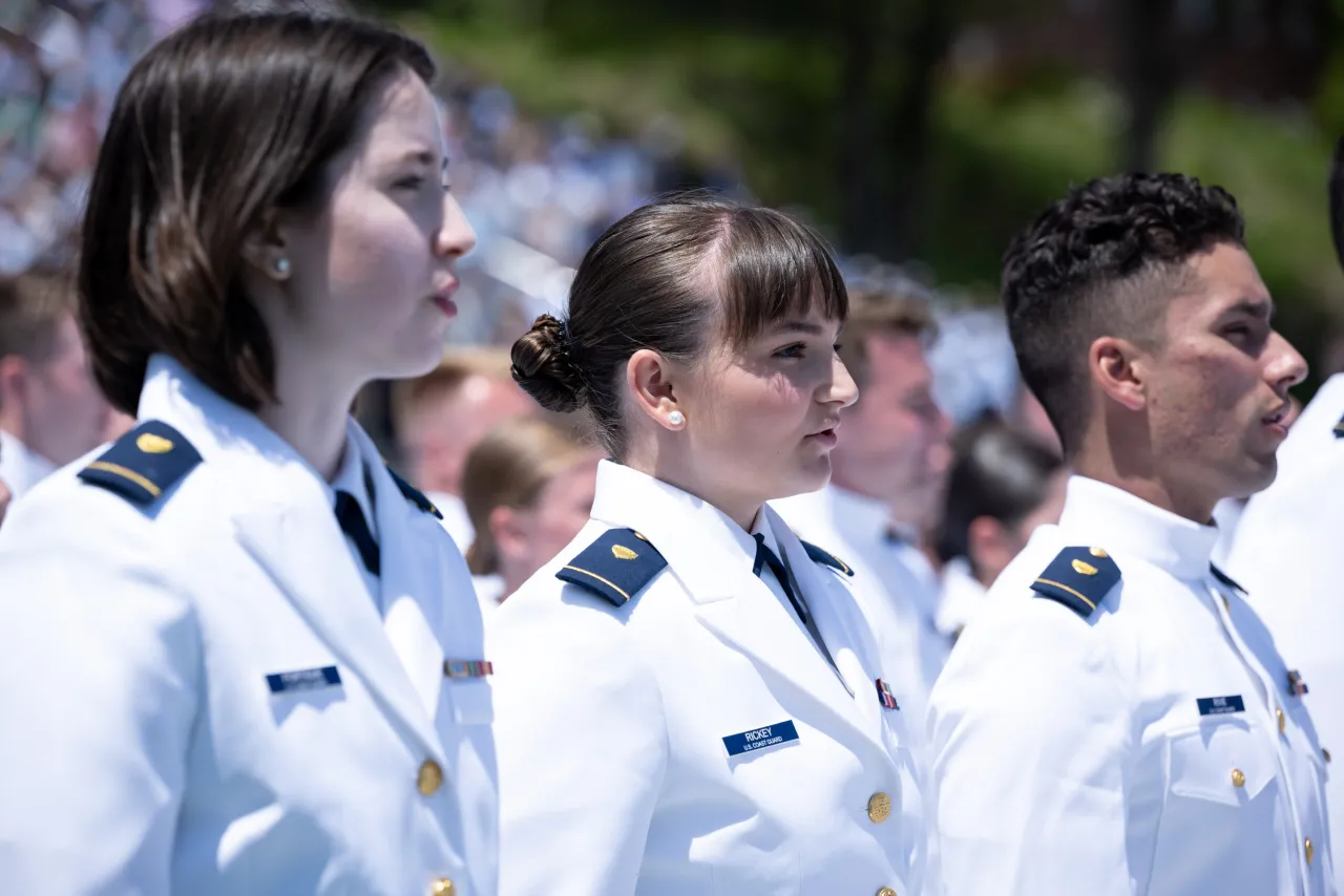 Image: DHS Secretary Alejandro Mayorkas Delivers Remarks at USCG Academy Commencement Address 2023 (061)