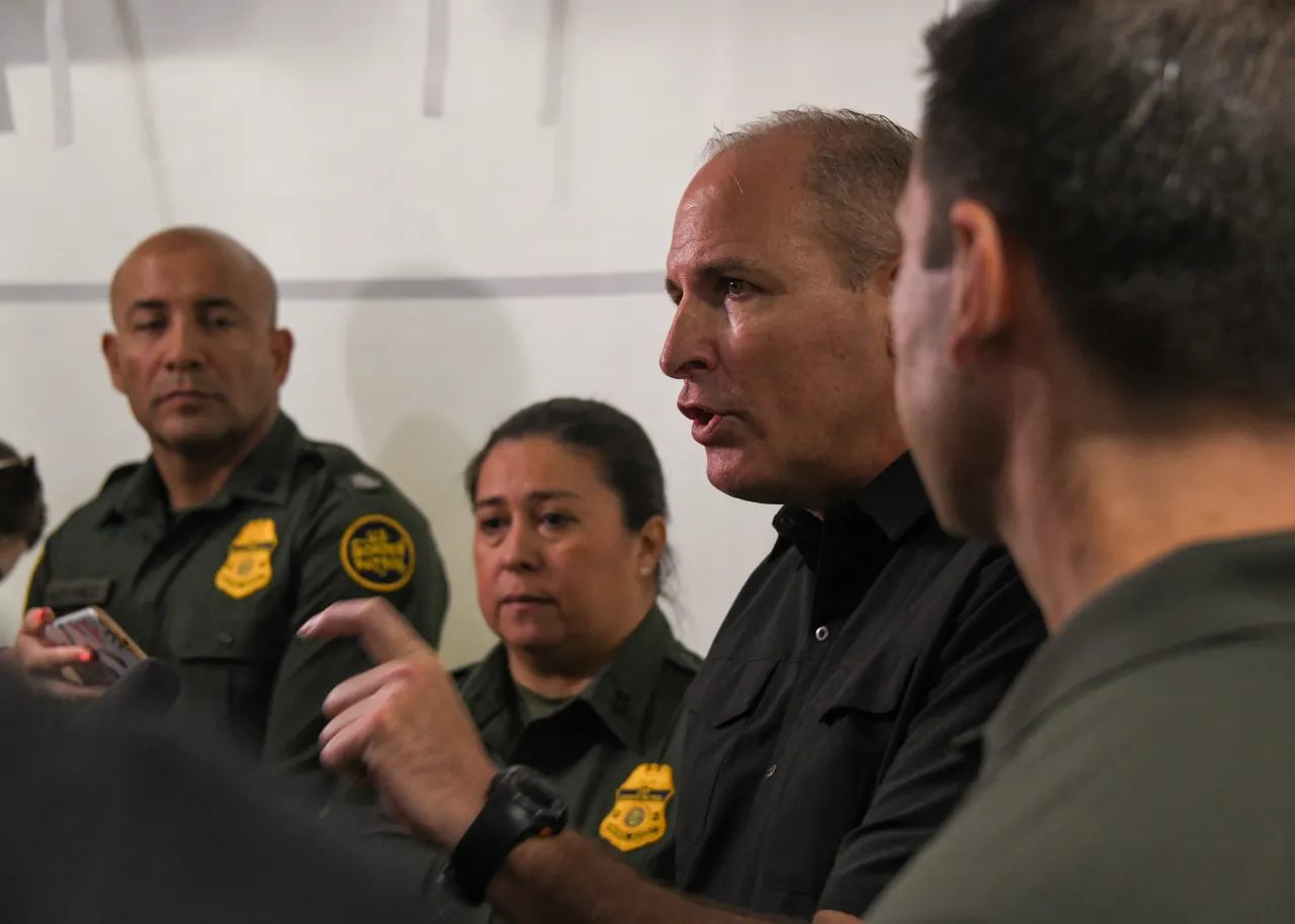 Image: Acting Secretary McAleenan Tours USBP Soft-Sided Facility (16)