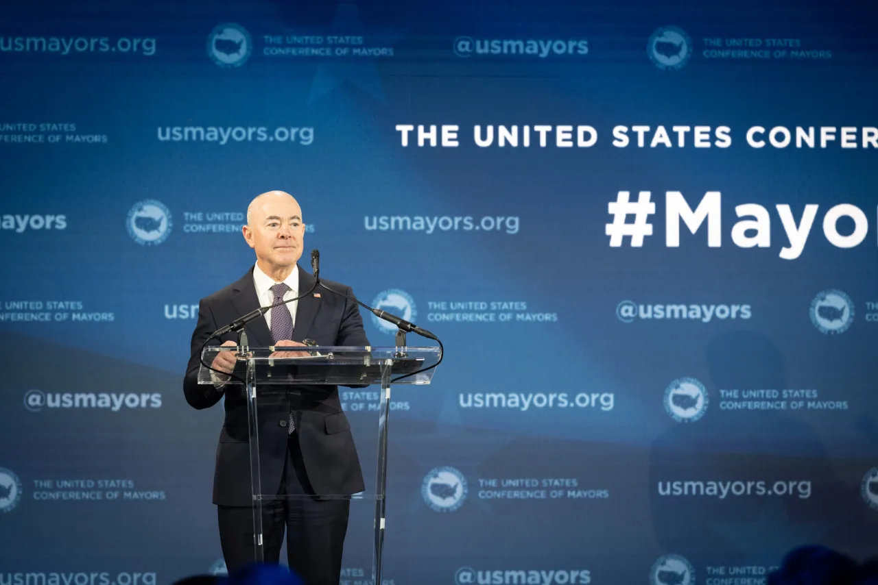 Image: DHS Secretary Alejandro Mayorkas Delivers Remarks at the United States Conference of Mayors 91st Winter Meeting (008)