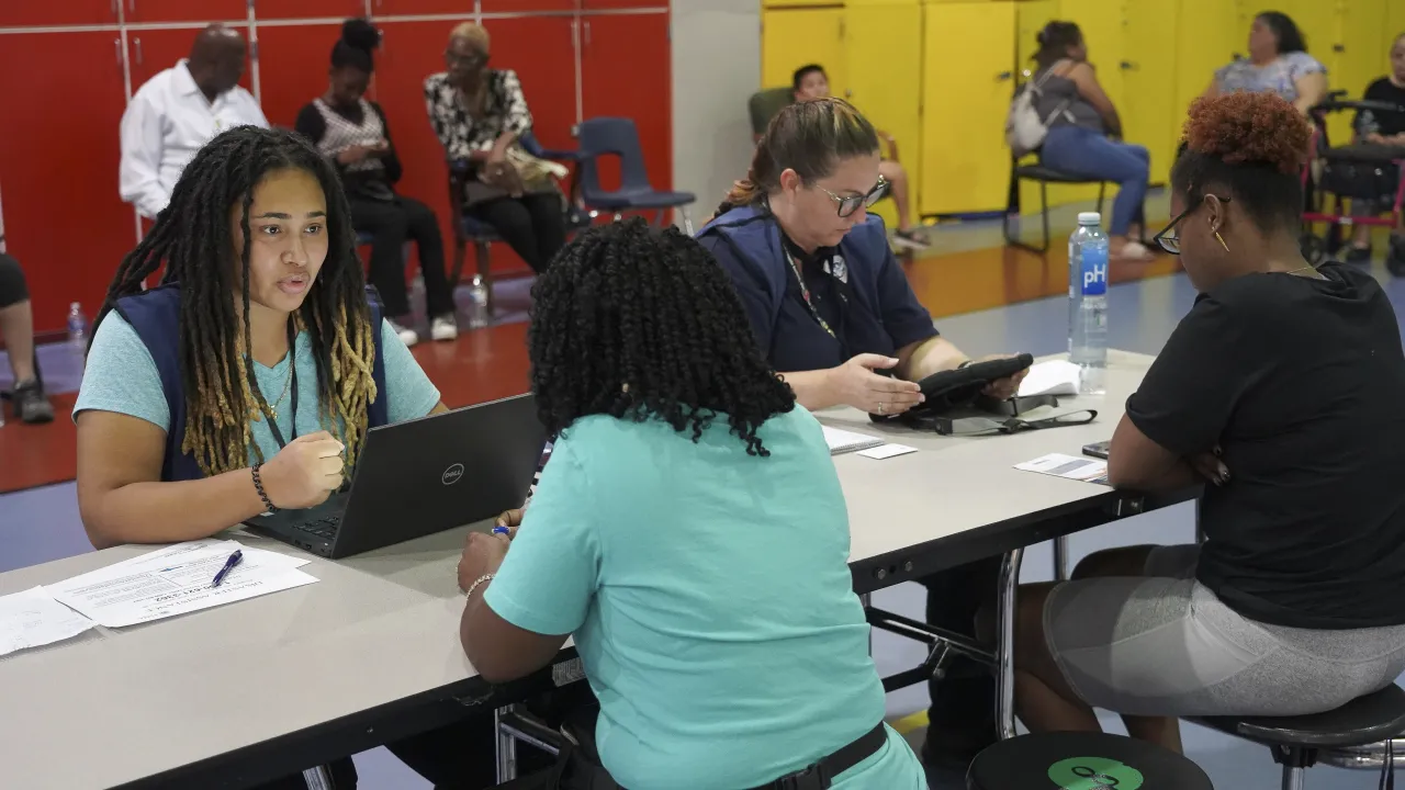 Image: FEMA Mobile Registration Intake Center at Midway Safe Harbor Center in Sanford (4)