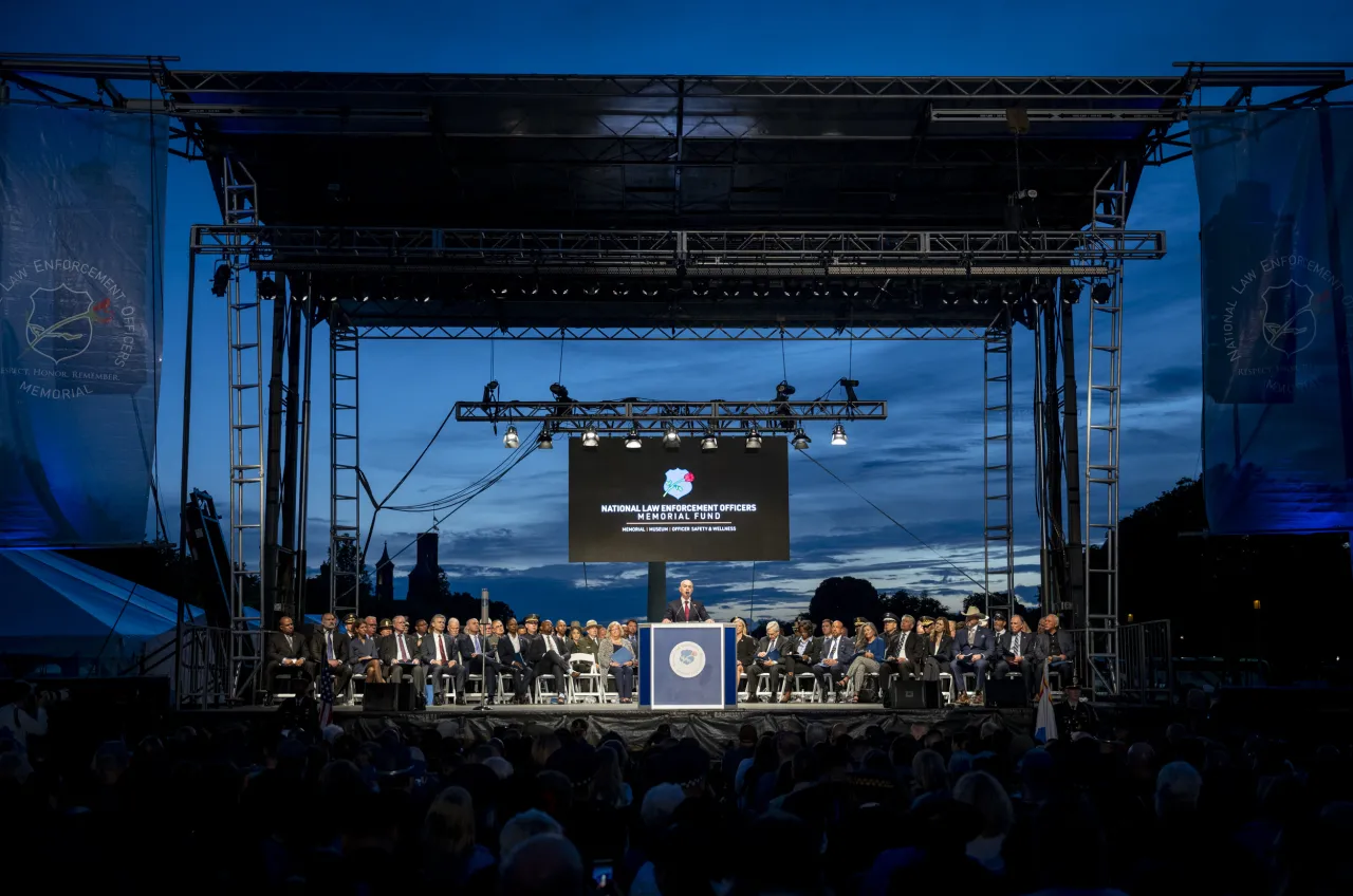 Image: DHS Secretary Alejandro Mayorkas Participates in NLEOMF Candlelight Vigil (042)