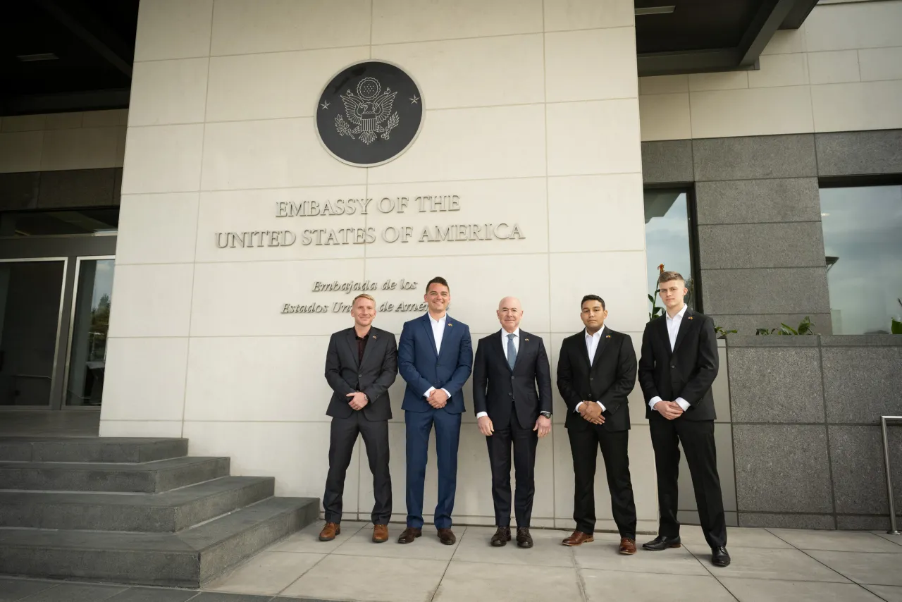 Image: DHS Secretary Alejandro Mayorkas Meets DHS Staff and Marine Detachment in Ecuador (052)