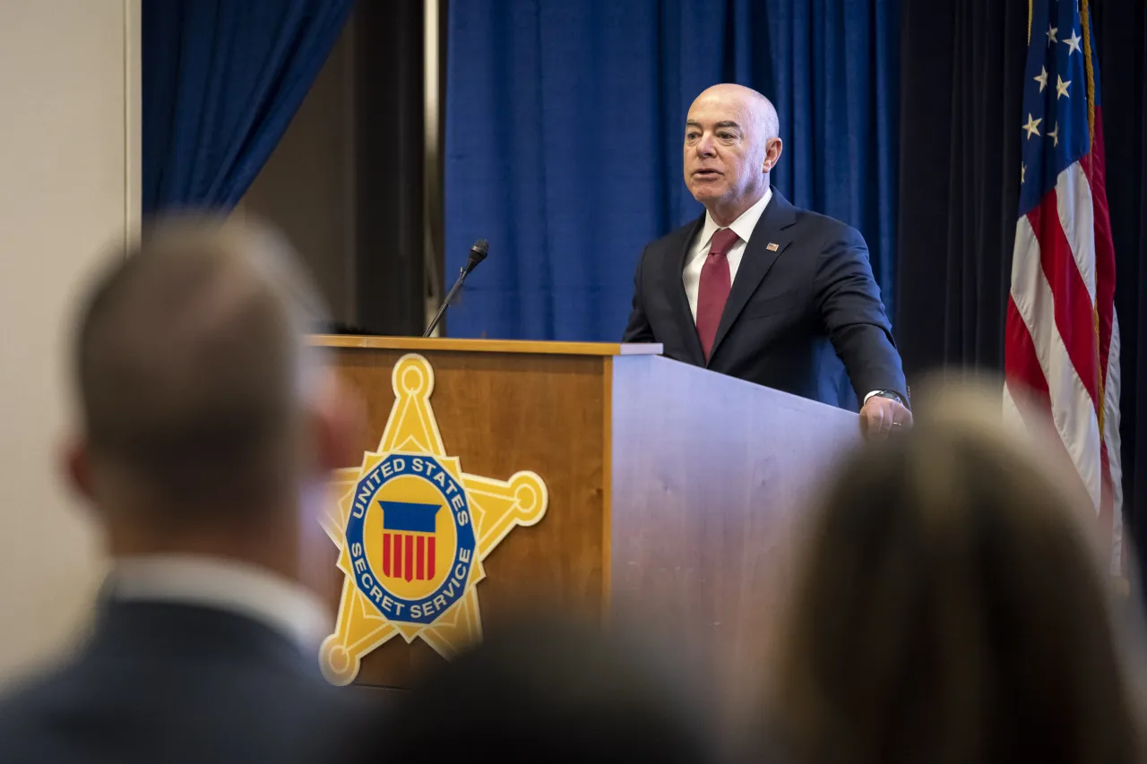 Image: DHS Secretary Alejandro Mayorkas Attends USSS Wall of Honor Ceremony  (019)