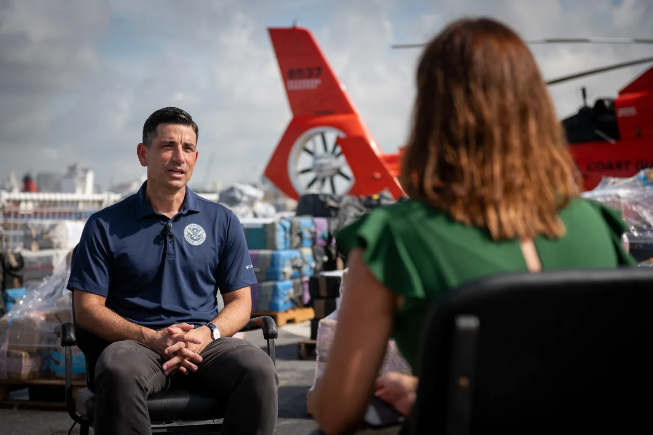 Image: Acting Secretary Wolf Joins USCG Cutter James in Offloading Narcotics (37)