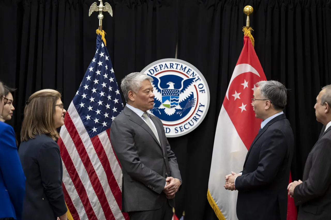 Image: DHS Deputy Secretary John Tien Participates in a Bilat with Singapore Permanent Secretary Mr. Pang Kin Keong  (012)