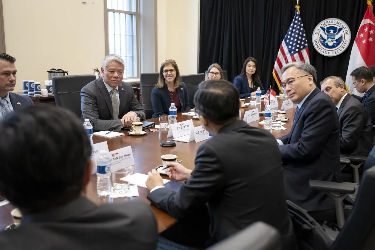 Image: DHS Deputy Secretary John Tien Participates in a Bilat with Singapore Permanent Secretary Mr. Pang Kin Keong  (005)