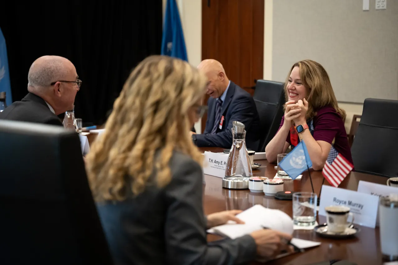 Image: DHS Secretary Alejandro Mayorkas Meets with the IOM Director General-Elect Amy Pope  (014)