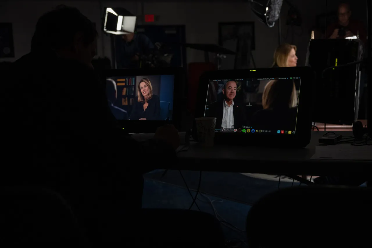 Image: DHS Secretary Alejandro Mayorkas Participates in 60 Minute Interview (008)