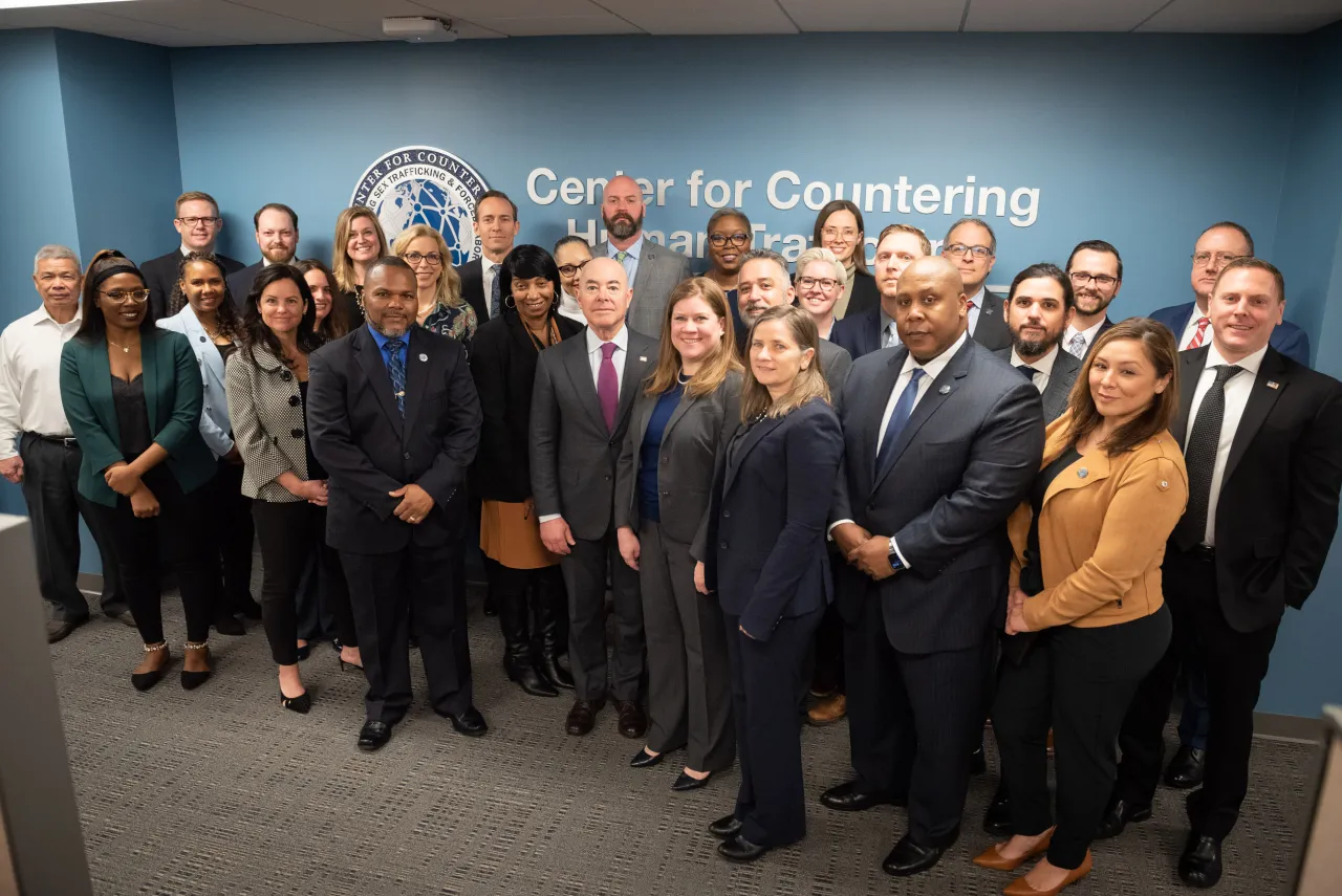 Image: DHS Secretary Alejandro Mayorkas Meets with Employees from the DHS Center for Countering Human Trafficking (035)