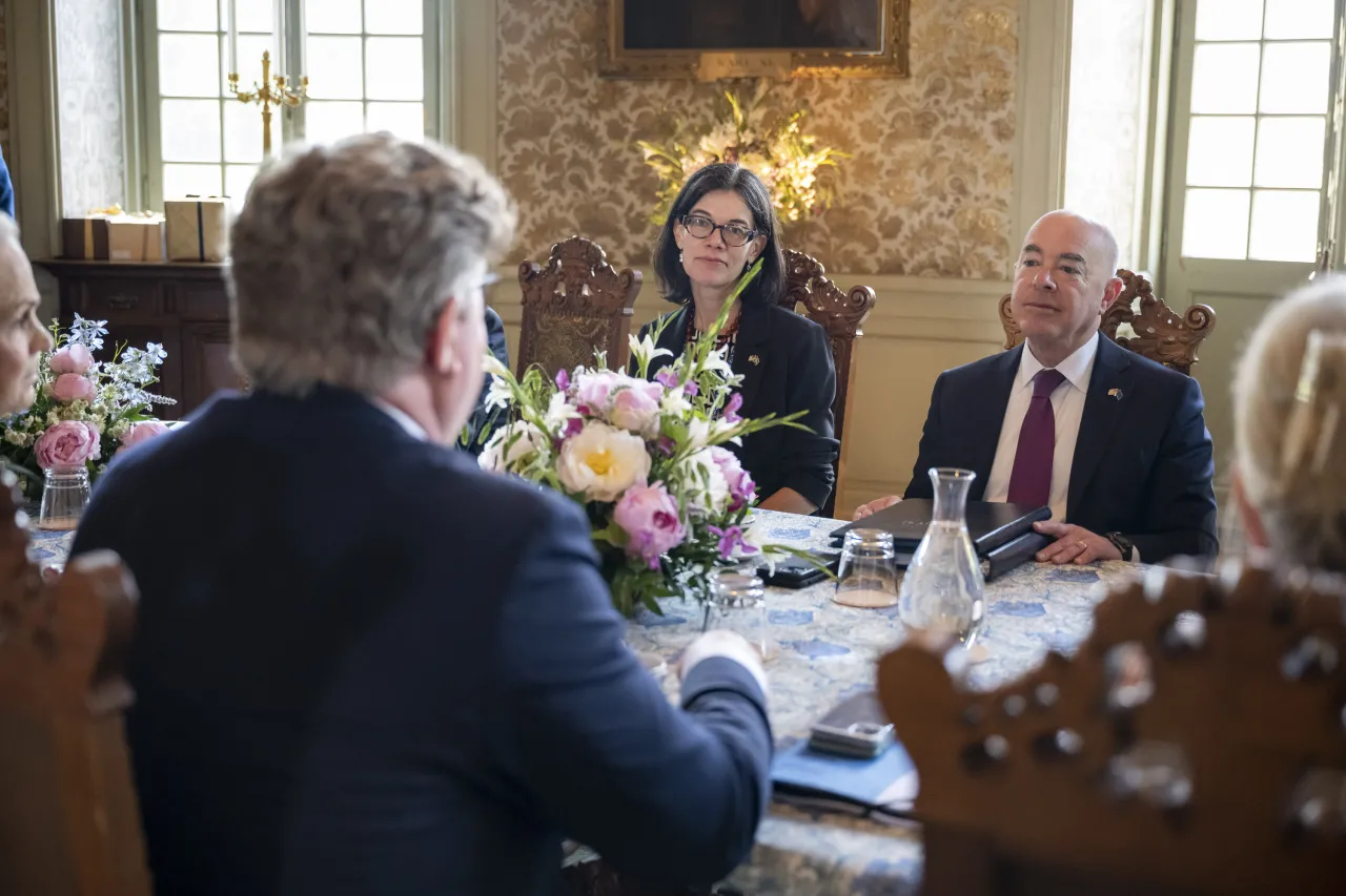 Image: DHS Secretary Alejandro Mayorkas Participates in a Bilateral Meeting with the Swedish Minister of Justice (021)