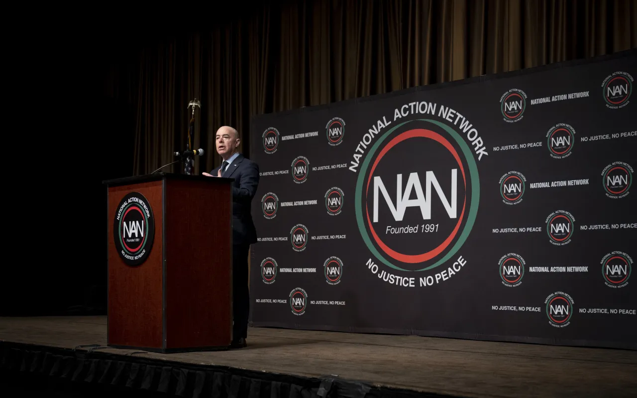 Image: DHS Secretary Alejandro Mayorkas Delivers Remarks to National Action Network (023)